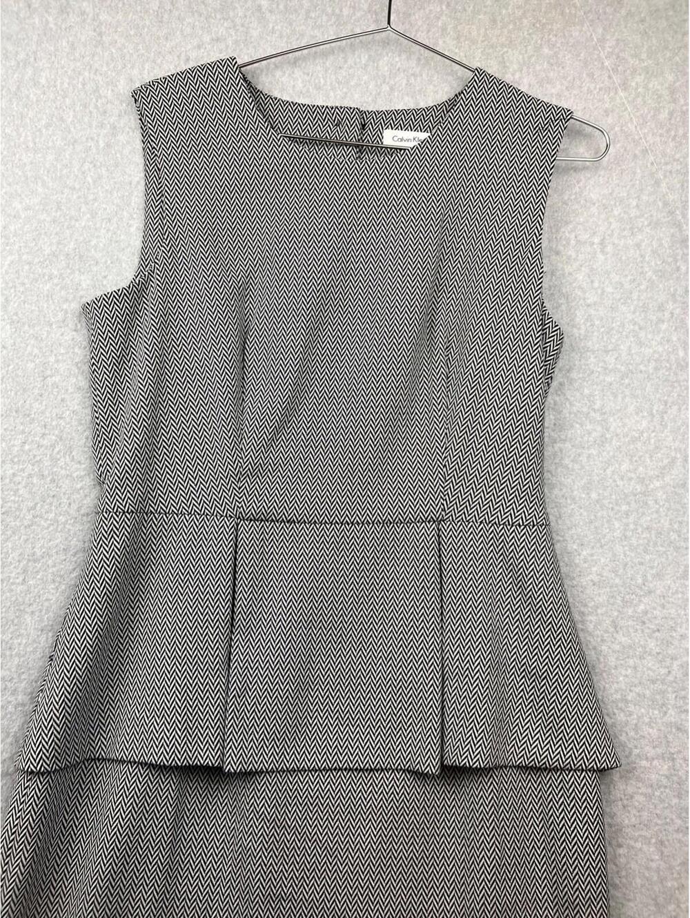 Calvin Klein Sheath Houndstooth Dress Womens 10 Business Career Office - Picture 2 of 10